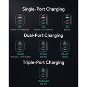 Aukey 3-Port Wall Charger Grey