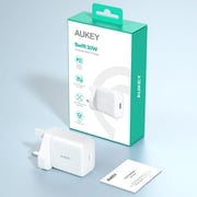 Aukey Portable Wall Charger, 30W USB-C Power Delivery 3.0 with PPS, Compact Design – Black – PA-R1P-BK