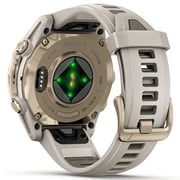 Garmin Fenix 8 AMOLED 43mm Smartwatch Sapphire Soft Gold With Fog Gray/Dark Sandstone Silicone Band 010-02903-11