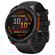 Garmin Fenix 8 AMOLED 47mm Smartwatch Slate Gray With Black Silicone Band 010-02904-00