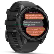 Garmin Fenix 8 AMOLED 47mm Smartwatch Slate Gray With Black Silicone Band 010-02904-00