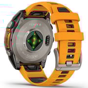 Garmin Fenix 8 AMOLED 47mm Smartwatch Sapphire Titanium With Spark Orange/Graphite Silicone Band 010-02904-11