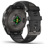 Garmin Fenix 8 AMOLED 47mm Smartwatch Sapphire Carbon Gray DLC Titanium With Black/Pebble Gray Silicone 010-02904-21