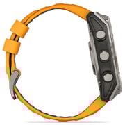 Garmin Fenix 8 AMOLED 51mm Smartwatch Sapphire Titanium With Spark Orange/Graphite Silicone Band 010-02905-11