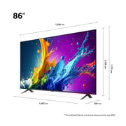 LG 75 inch 4K Smart TV QNED AI QNED80 with AI Magic Remote, HDR10, webOS24 75 Year (2024) - 75QNED80T6B
