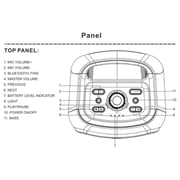 Aqua Marine Portable Rechargeable Party Speaker Black