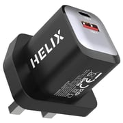 Helix Duo Port Wall Charger Black