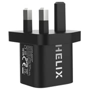 Helix Duo Port Wall Charger Black