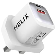 Helix Duo Port Wall Charger White