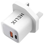 Helix Duo Port Wall Charger White