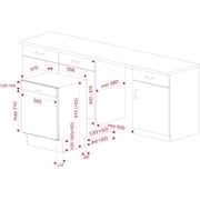 Teka Partially Integrated Dishwasher DSI 46750 SS