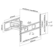 Newstar Classic Full Motion TV Wall Mount Black