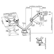 Newstar Slim Pole Monitor Arm Black