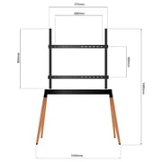Beetec Four Legged Easel Studio Floor TV Stand Black