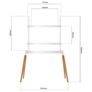 Beetec Four-Leg Easel Studio Floor TV Stand White