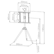 Beetec Artistic Easel Tripod TV Floor Stand Black