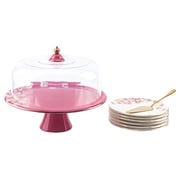 Lilac Cake Serving Set 9pc Set