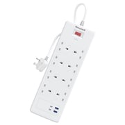 Honeywell HC000054/SRG/1.8M/WH 8 Way Surge Protector Extension Socket