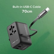 Momax 1 World Travel Adaptor Black
