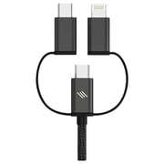 Smartix Premium 3-in-1 Braided USB Cable 1.5m Black
