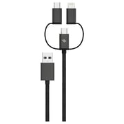Smartix Premium 3-in-1 Braided USB Cable 1.5m Black