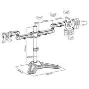 NewStar Dual Monitor Stand Clamp Black