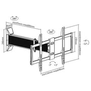 NewStar Slim Sliding Full-Motion Curved Wall Mount Black