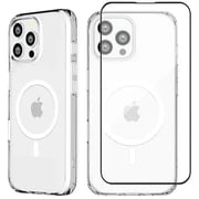 Max & Max Clear Case With Screen Protector Transparent iPhone 16 Pro Max - MXIP16PRMMSCCB
