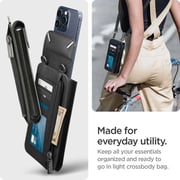 Spigen Shoulder Phone Bag with Card Holder Black