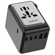 Travelmall 1 Pc GaN Travel Adaptor Black