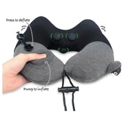 Travelmall 1 Pc Neck Pillow With Patented Pump Black/Grey