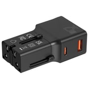 Inet 1 Pc Mini Travel Adaptor Black