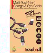 Travelmall 5-in-1 USB Cable 1m Black