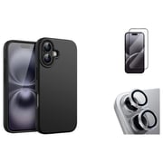 Fitit MagSafe Case with Screen Protector and Lens Protector Black iPhone 16