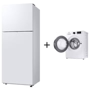 Samsung Top Mount Refrigerator 450 Litres RT45CG5000WW + Samsung WW80TA046AEGU 8kg Front Load Washer