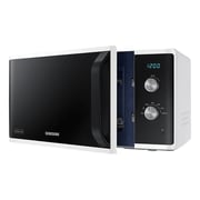 Samsung Microwave , 800 W , 23 L Cooking Chamber / 48.9 cm Width / Scratch-Resistant Ceramic Enamel Interior / 6 Power Levels / White - MS23K3614AW/EG