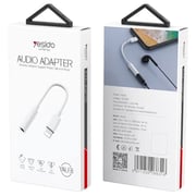 Yesido Lightning To Headphone Jack Adapter White