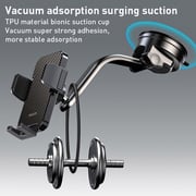 Yesido Suction Cup Bending Arm Car Phone Holder Black