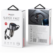 Yesido Dual Port Car Fast Charger Black