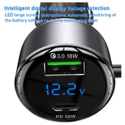 Yesido Dual Port Car Fast Charger Black