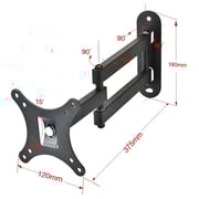 Beetec Single Arm Swivel TV Wall Mount Black