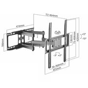 Beetec Double Arm Swivel TV Wall Mount Black