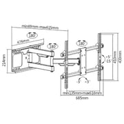 Beetec Single Arm Swivel TV Wall Mount Black