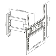 Beetec Double Arm Swivel TV Wall Mount Black