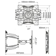 Beetec Double Arm Swivel TV Wall Mount Black