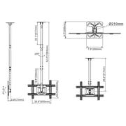 Beetec TV Ceiling Mount Black