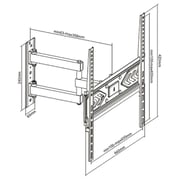 Beetec Double Arm Swivel TV Wall Mount Black