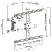 Beetec Double Arm Swivel TV Wall Mount Black