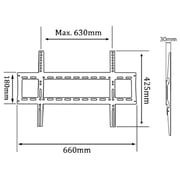 Beetec Fixed TV Wall Mount Black