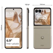 Motorola Razr 50 256GB Beach Sand 5G Smartphone + Moto Buds+